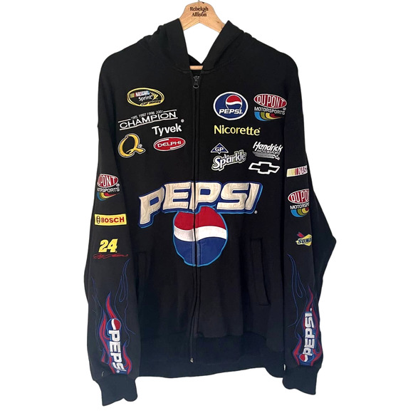 CHASE AUTHENTICS JEFF GORDON DUPONT MOTORSPORTS PEPSI NASCAR HOODIE SZ XL